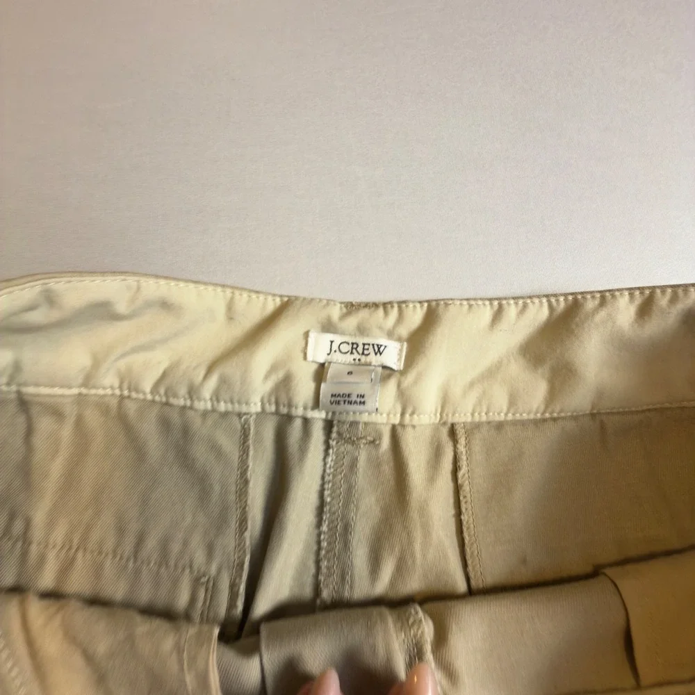 J.Crew Womens Chino Shorts Khaki Tan Cotton Twill Size 6….7 Inch Inseam Vacation